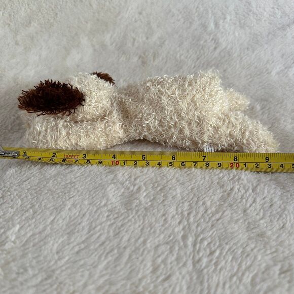 Mary Meyer Scruffy Shaggy Puppy Dog Cream Brown 9” Laying Flat Plush Stuffed Toy - Picture 6 of 6